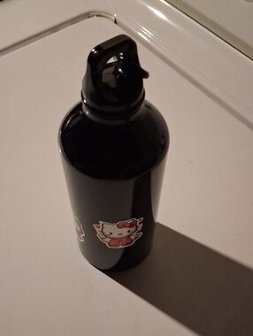Black Hello Kitty Stainless-Style Water Bottle